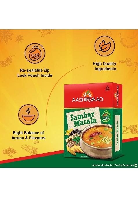 Aashirvaad Sambar Masala, 100G, Blended Spice For Authentic Taste And Colour