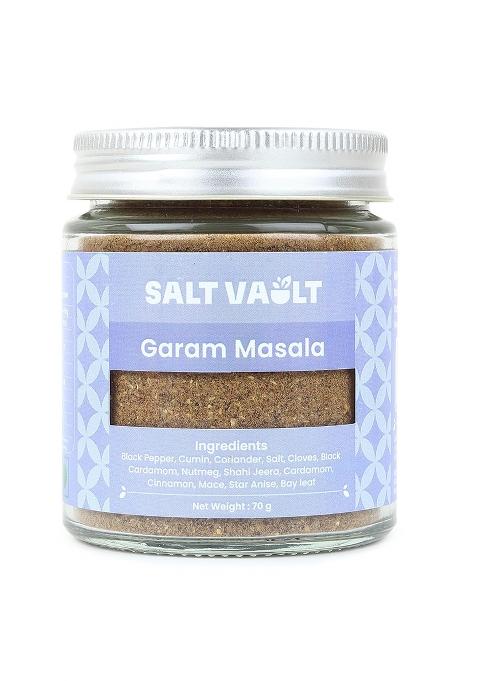 Salt Vault Premium Garam Masala Powder (70G)| Crafted From 100% Chemical-Free, Handpicked, Farm-Sourced Spices | No Preservatives, Adulteration Perfect Indian Blend For Curries & Gravies
