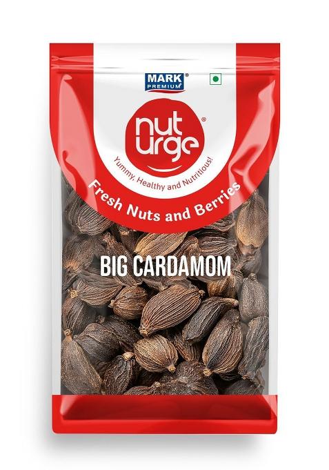 Nut Urge Nuturge Big Cardamom 100 Gi Badi Elaichi | Black Cardamomino I Freshly Packed