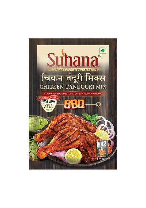 Suhana Chicken Tandoori Paste 100 Gm Pouch| Spice Mix | Easy To Cook - Pack Of 5