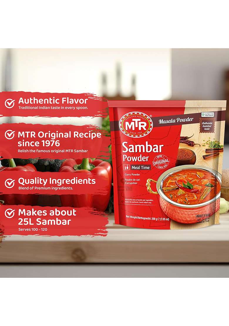 Mtr Instant Sambar Mix 180G - Indya