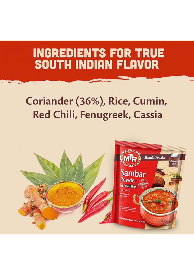 Mtr Instant Sambar Mix 180G - Indya