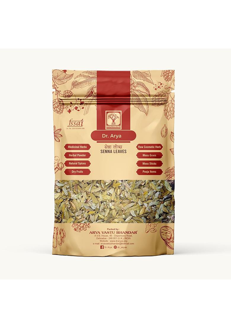 Dr Arya Senna Leaves 100Gm | Natural Dried Herb For Constipation Relief, Detox, Colon Cleanse & Digestion Support Pure Tea Herbal Remedies, Skin Care Weight Management