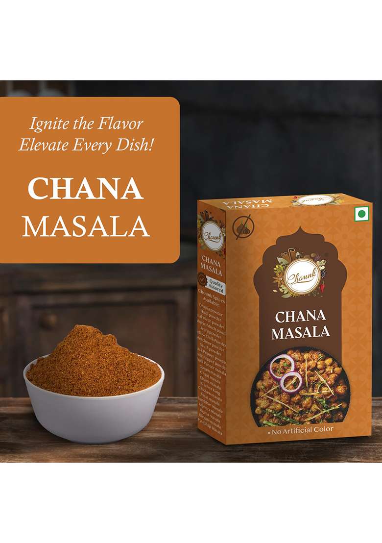 Chounk 100% Pure Punjabi Chana Masala 100G Powder No Onion Garlic Ready To Cook - Indya