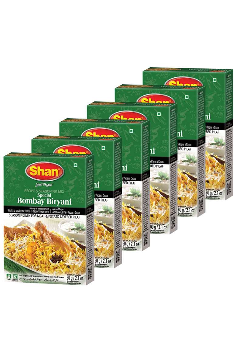Shan Special Bombay Biryani Masala, 2.12 Oz 60 G, 6 Pack - Indya