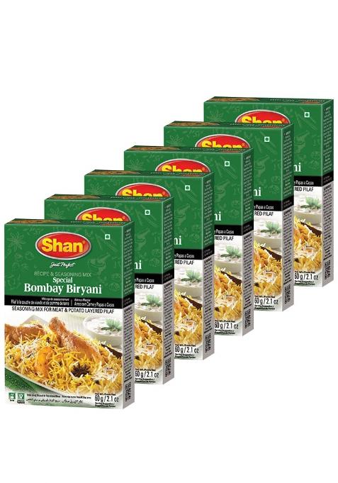 Shan Special Bombay Biryani Masala, 2.12 Oz 60 G, 6 Pack
