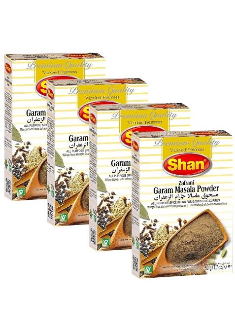 Shan Zafrani Garam Masala Powder, 4 X 50 G