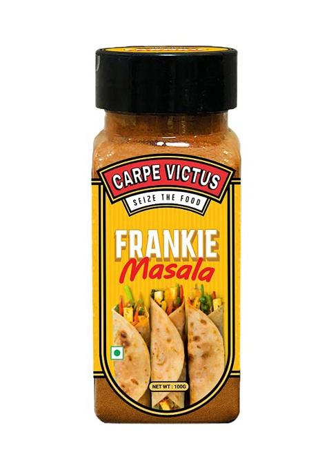 Carpe Victus Authentic Mumbai Frankie Masala For Vegetarian Food, Magic Seasonings Wraps, Rolls, Sandwiches, Burgers, Franky Seasoning Masalas Unique Flavor, 100 Gms