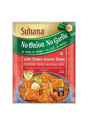 Suhana Paneer Tikka Nong (No Onion No Garlic) 50G Pouch | Spice Mix Easy To Cook Pack Of 3