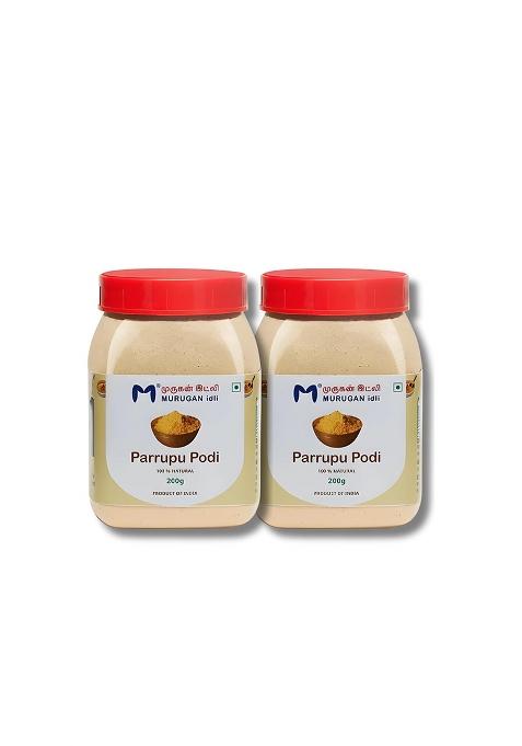 Murugan Idli Paruppu Podi Pack Of 2 (200G + 200G) | Authentic South Indian Spiced Lentil Powder For Idli, Dosa & Rice Ideal Breakfast, Snacks Cooking Traditional Flavor Rich Taste