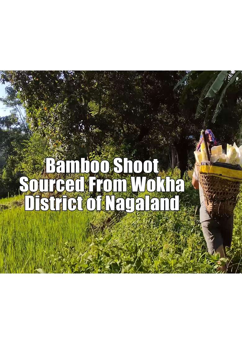 Laajawab Naga Dry Bamboo Shoot With Authentic Dried Shoots From Nagaland; Use In Pork, Chicken And Traditional Dishes; 100% Natural, 65G - Indya