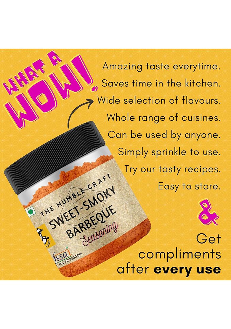 The Humble Craft Sweet Smoky Barbeque Bbq Seasoning|Popcorn Seasoning Powder, Rub, Chicken|Smoked & Paprika Flavour|100 Gram