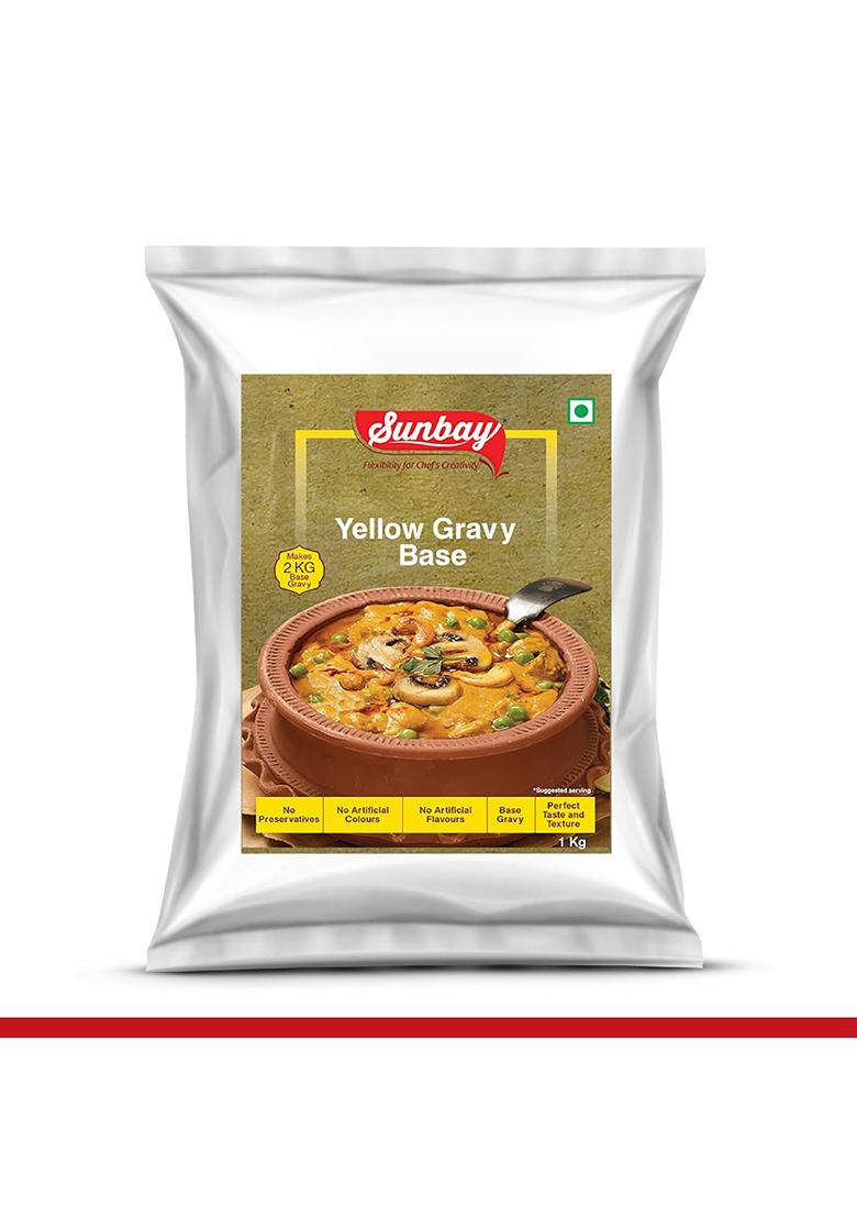 Sunbay All-Purpose Yellow Masala Gravy Base 1Kg (Veg Mix, Upto 7 Servings)| Ready To Cook Paste With Blended Spices| No Preservatives Or Artificial Colors| Indian And Mughlai Delicacies