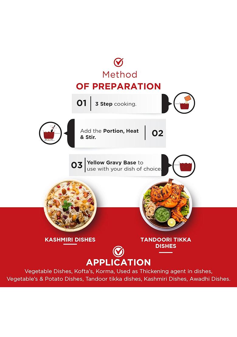 Sunbay All-Purpose Yellow Masala Gravy Base 1Kg (Veg Mix, Upto 7 Servings)| Ready To Cook Paste With Blended Spices| No Preservatives Or Artificial Colors| Indian And Mughlai Delicacies