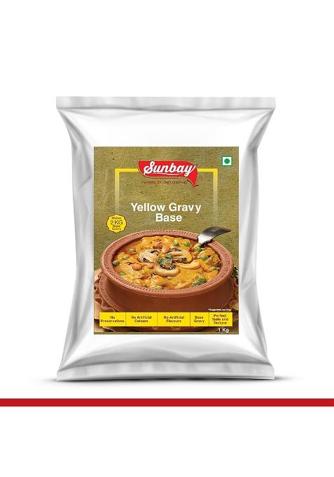 Sunbay All-Purpose Yellow Masala Gravy Base 1Kg (Veg Mix, Upto 7 Servings)| Ready To Cook Paste With Blended Spices| No Preservatives Or Artificial Colors| Indian And Mughlai Delicacies