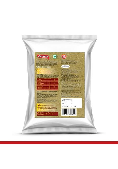 Sunbay All-Purpose Yellow Masala Gravy Base 1Kg (Veg Mix, Upto 7 Servings)| Ready To Cook Paste With Blended Spices| No Preservatives Or Artificial Colors| Indian And Mughlai Delicacies
