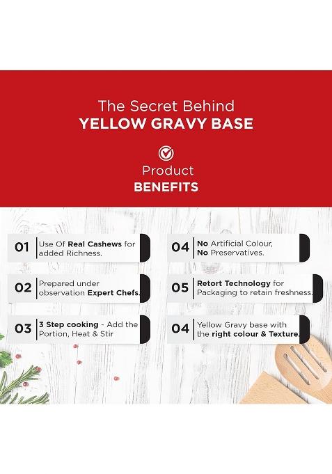 Sunbay All-Purpose Yellow Masala Gravy Base 1Kg (Veg Mix, Upto 7 Servings)| Ready To Cook Paste With Blended Spices| No Preservatives Or Artificial Colors| Indian And Mughlai Delicacies