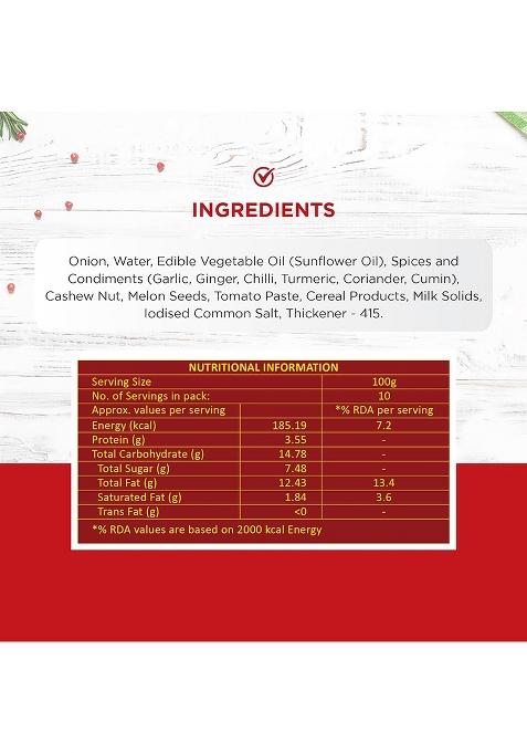 Sunbay All-Purpose Yellow Masala Gravy Base 1Kg (Veg Mix, Upto 7 Servings)| Ready To Cook Paste With Blended Spices| No Preservatives Or Artificial Colors| Indian And Mughlai Delicacies