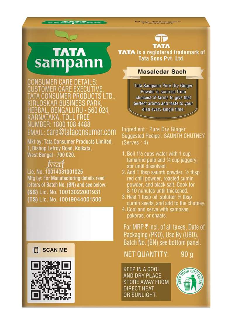 Tata Sampann Pure Dry Ginger Powder 90 G - Indya