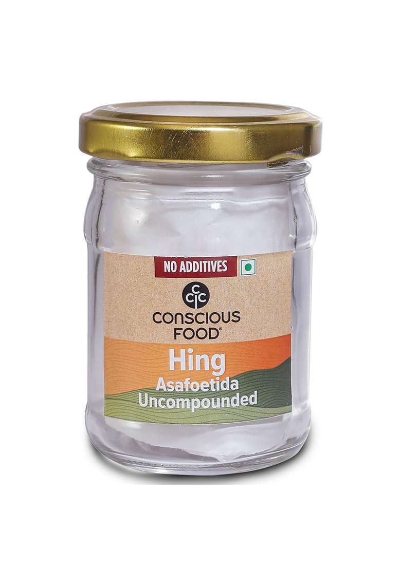 Conscious Food Asafoetida | 100% Pure Hing Non Compounded 10G Extra Strong & Hand Pounded - Indya