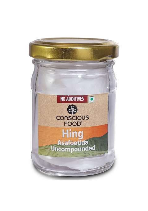 Conscious Food Asafoetida | 100% Pure Hing Non Compounded 10G Extra Strong & Hand Pounded