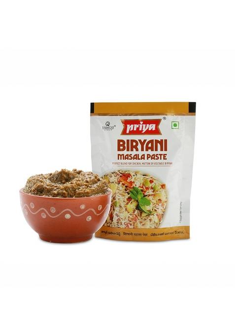 Priya Biryani Masala Paste Total 360Gm I 90G Each (Pack Of 4) Ready To Cook | Naturally Processed Authentic Aroma And Flavour For Cooking, Vegetable