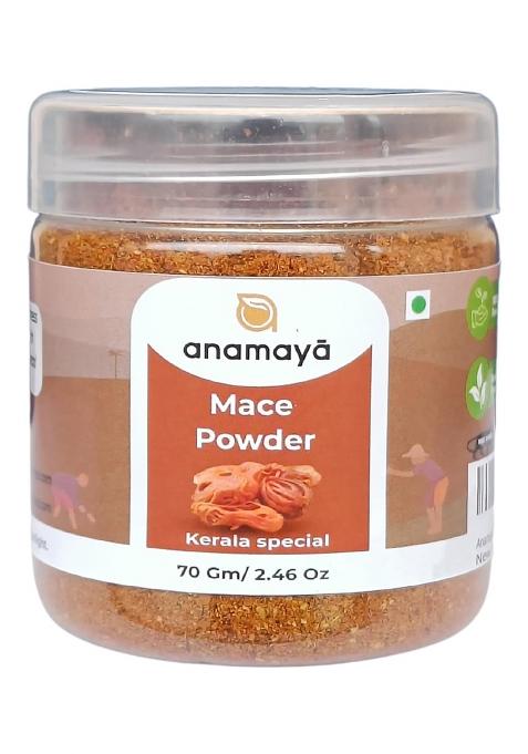 Anamaya Mace Powder 70G In Jar | 100% Natural & Pure Ground Spice From Kerala Farms Spices Herbs Blades (70 Gms, Powder)