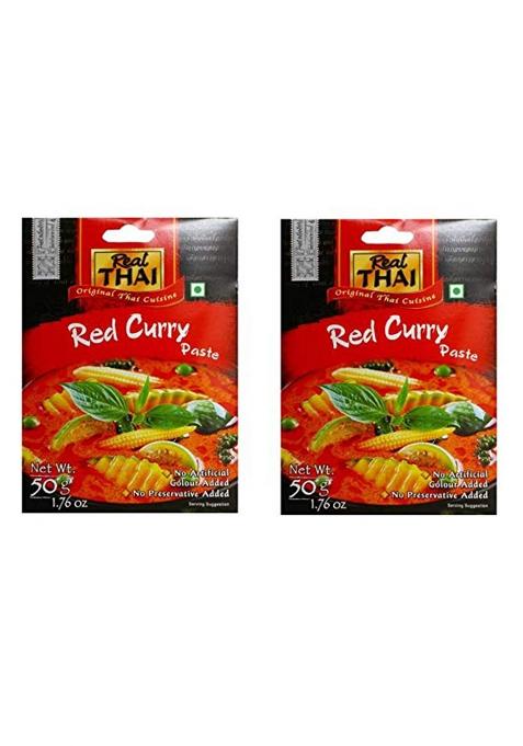 Real Thai Red Curry Paste 50G ( Pack Of 2 )