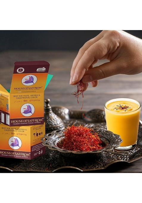 House Of Saffron 1Gram Original Kashmir Kesar For Pregnant Women, Cooking, Face, 100% Pure & Natural Certified Iso3632 Grade A1+++ Saffron/Kumkuma Puvvu/Kungumapoo/Kesar