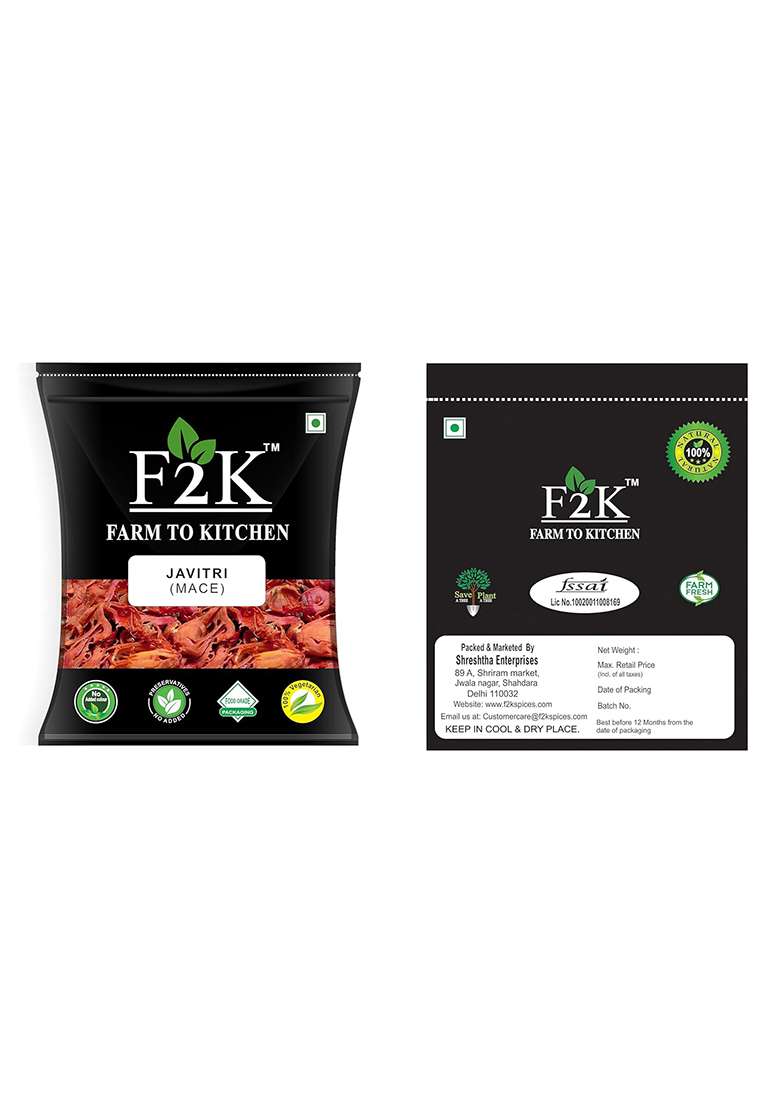 F2K Farm To Kitchen Whole Javitri Mace Spice 25G - Nutmeg