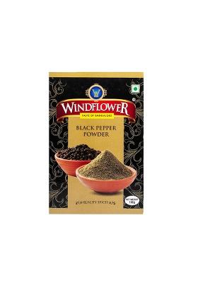 Windflower Black Pepper Powder 100G | Pure & Aromatic Kali Mirch Whole Ground For Cooking, Seasoning Spices