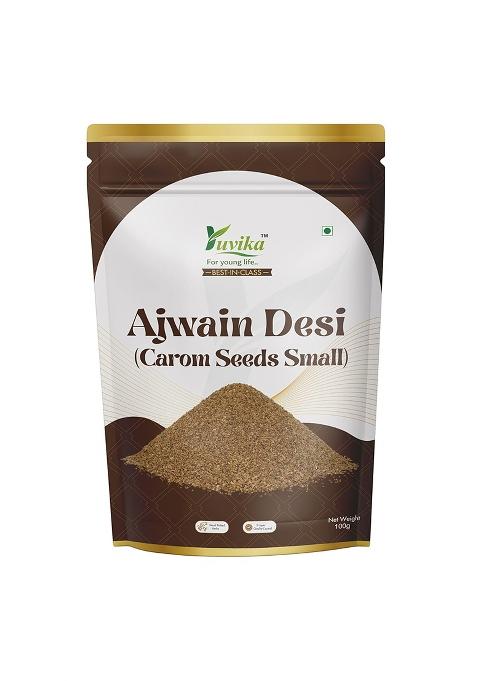 Yuvika Ajwain Desi Barik - Carom Copticum Seeds Small (100 Grams)