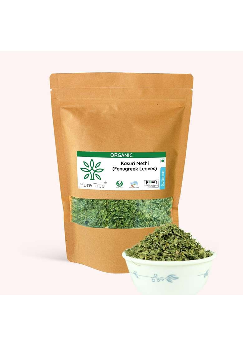 Pure Tree Certified Organic Kasuri Methi Leaves | 30 G Dried Fenugreek Leaf Add Flavour And Aroma To Dishes Spice - Indya