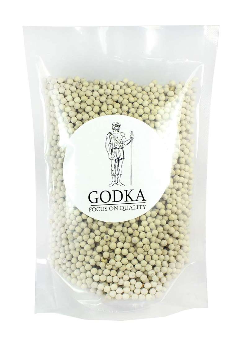 Godka Organic Whole White Pepper/Sabut Safed Mirch,200 Grams - Indya