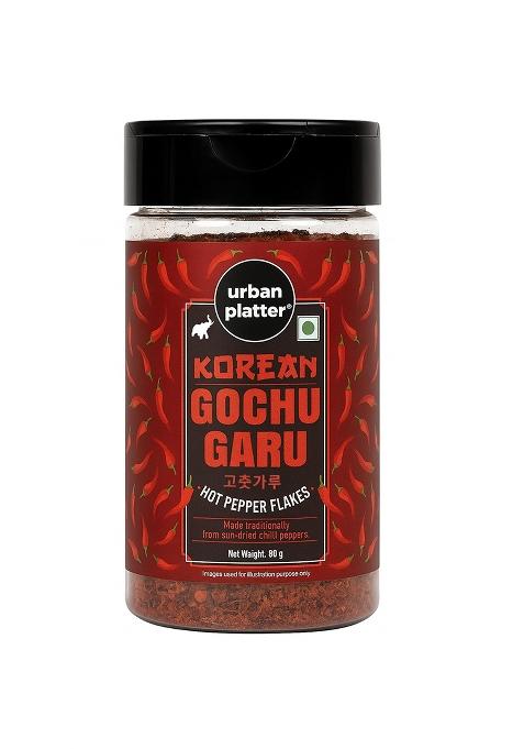 Urban Platter Korean Gochugaru Hot Pepper Powder, 80 Gm [Coarse Ground Dried Chilli Peppers | Smoky & Spicy| Use For Kimchi And Other Dishes]