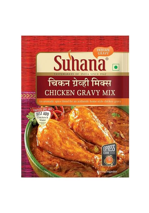 Suhana Chicken Gravy Spice Mix 80G Pouch - Pack Of 7