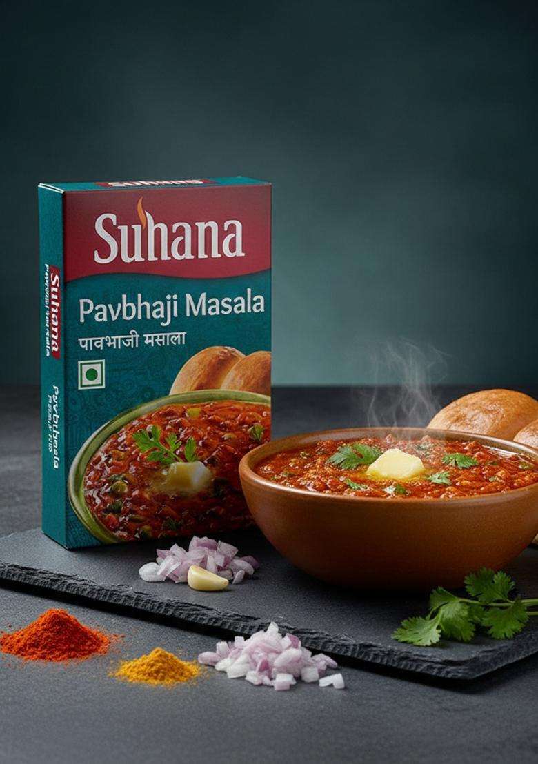 Suhana Pavbhaji Masala 50G Box - Pack Of 4 - Indya