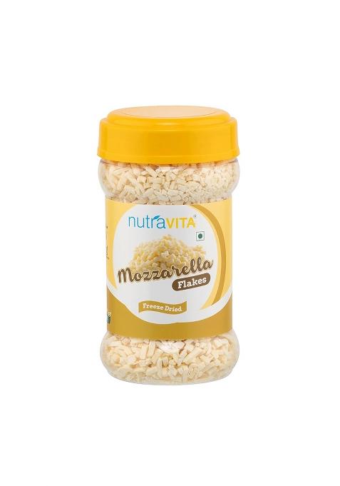 Nutra Vita Freeze Dried Fine Mozzarella Cheese Flakes (100Gm)
