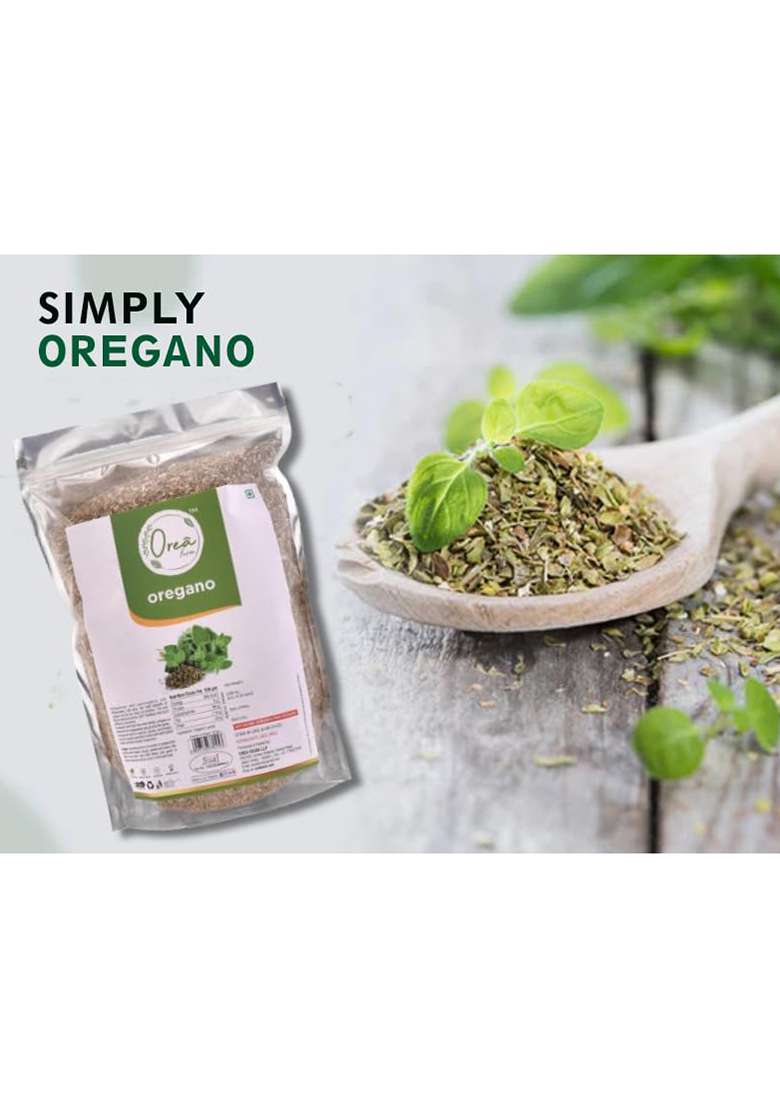 Orea Farm Oregano Herb 1 Kg | Dried Crushed Flakes For Pizza, Pasta, Salad, And Garlic Bread Ideal Cooking, Seasoning, Garnishing Zipper Reusable Pack - Indya