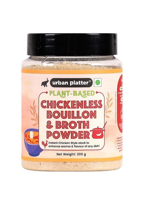 Urban Platter Vegan Chicken-Less Bouillon & Broth Powder, 200G (Plant-Based | Instant Soup Base Msg-Free Umami-Rich)