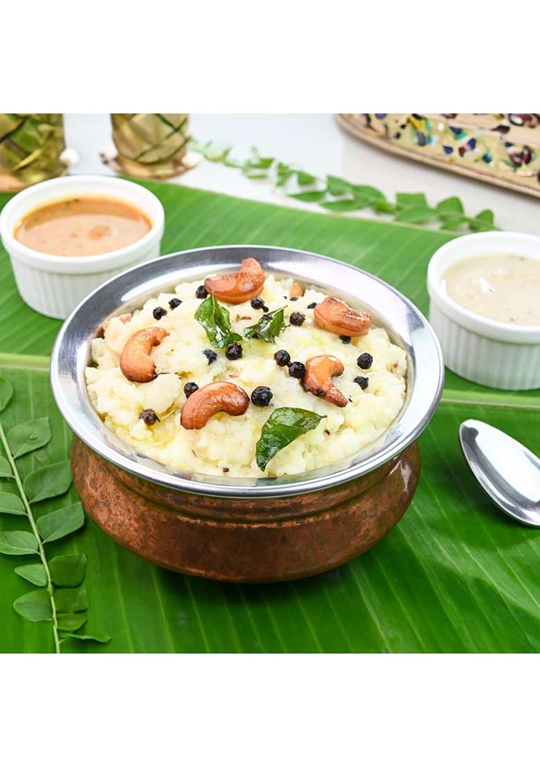 Priya Authentic Ready To Eat Pongal (Hot) - 300G (Pack Of 2) -I Total 600Gm I Traditional South Indian Comfort Food - Indya