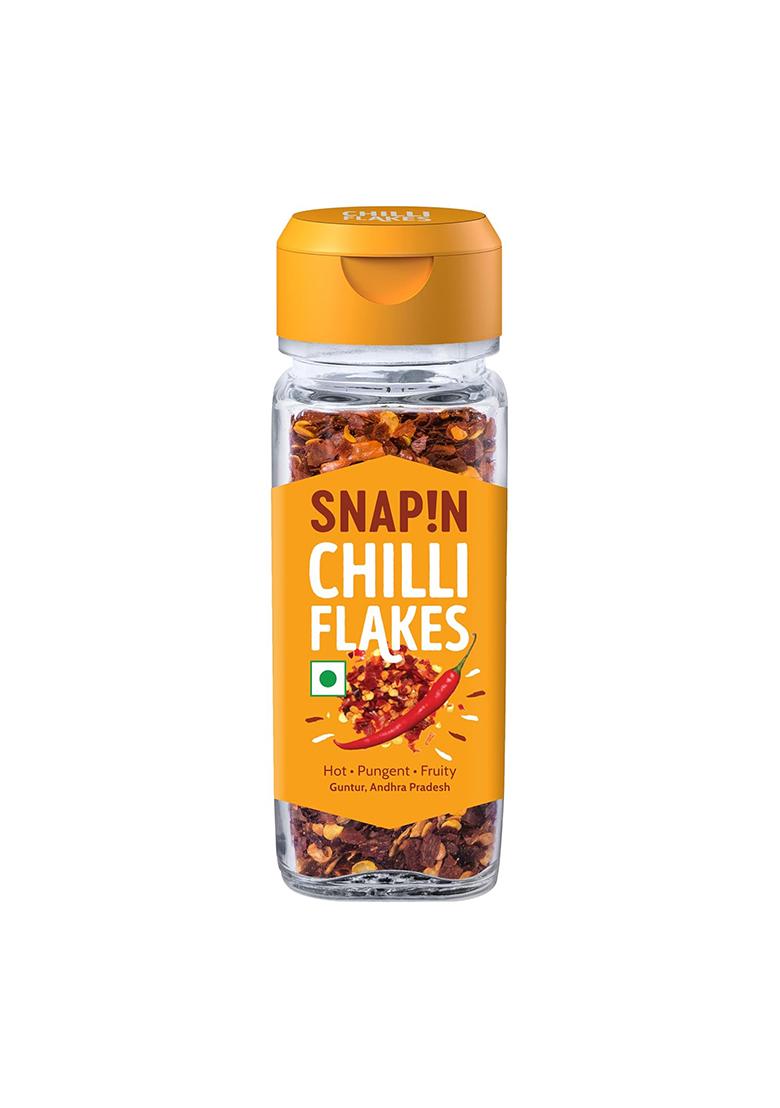 Snapin Red Chilli Flakes | 35G Glass Bottle Pizza