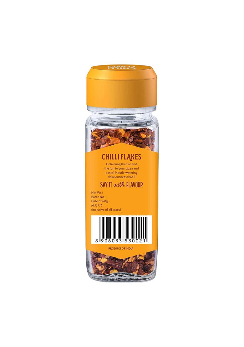 Snapin Red Chilli Flakes | 35G Glass Bottle Pizza