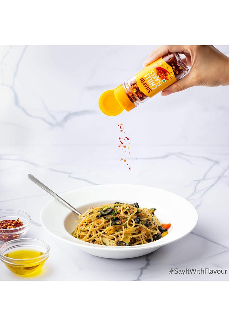 Snapin Red Chilli Flakes | 35G Glass Bottle Pizza