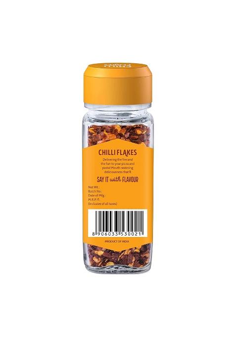 Snapin Red Chilli Flakes | 35G Glass Bottle Pizza
