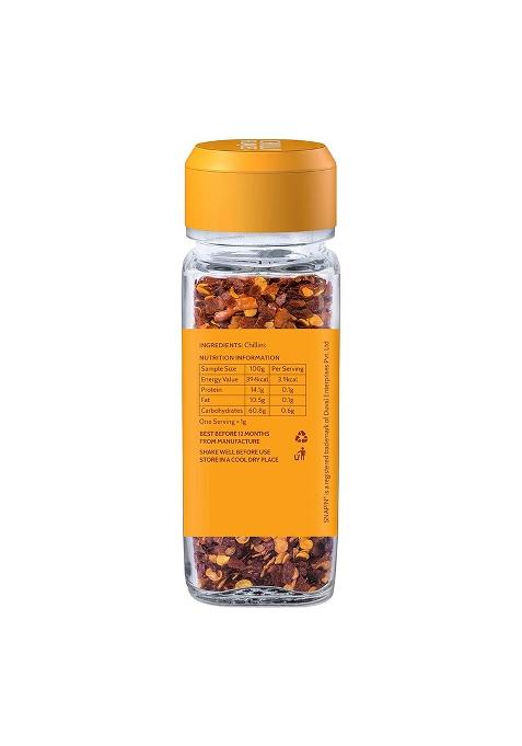 Snapin Red Chilli Flakes | 35G Glass Bottle Pizza