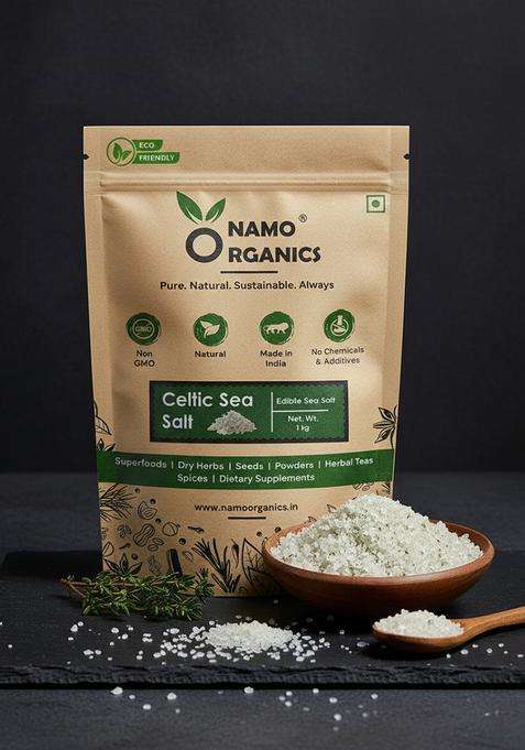 Namo Organics Organic French Celtic Sea Salt - 1 Kg Premium | Full Of Mineral 100% Natural, Hand Harvested