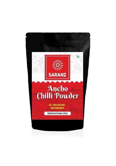 Saranz Ancho Red Chilli Powder|Spice Blend Perfect For Cooking|Used In Meats,Soups,Chilli,Salsas & Sauces|Natural Organic Redchilli Powder With Rich Strong Flavours|Mexican Spice|Smokey Flavor-200Gm