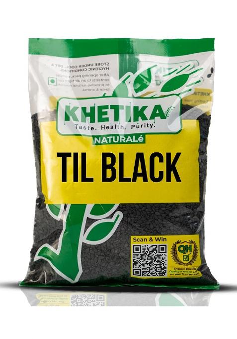 Khetika Naturale Black Til (Sesame)100G | Whole Sesame Seeds Rich In Minerals No Artificial Colour Preservatives Free