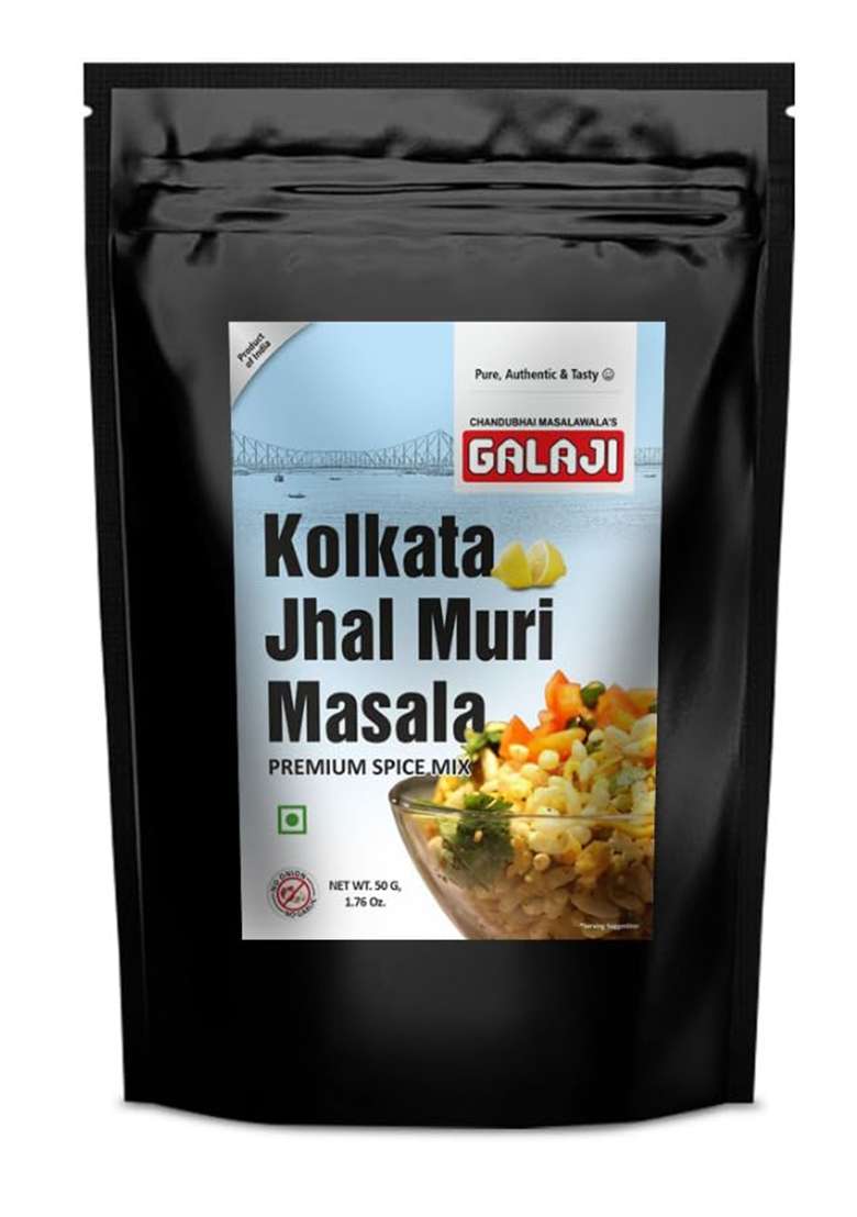 Galaji Kolkata Jhal Muri Masala |No Onion| No Garlic|Zip Lock Packing | 50 Grams For Healthy Cooking All Seasonings Spices Pure & Hygiene Spice Mix Authentic Taste Premium - Indya